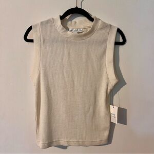 And Now This Cropped Knit Sweater Vest